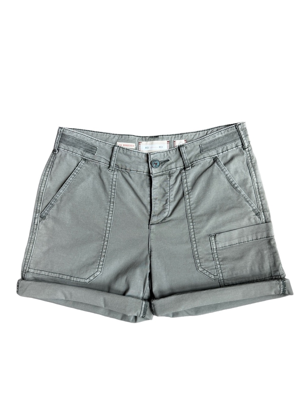 Anthropologie Hei Hei The Wanderer Olive Green Cargo Utility Shorts